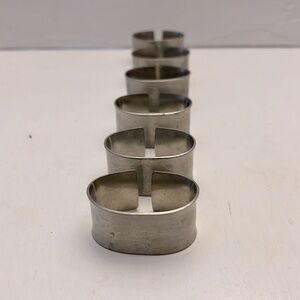 Jorgen Jensen MCM Pewter Denmark Set of six napkin rings